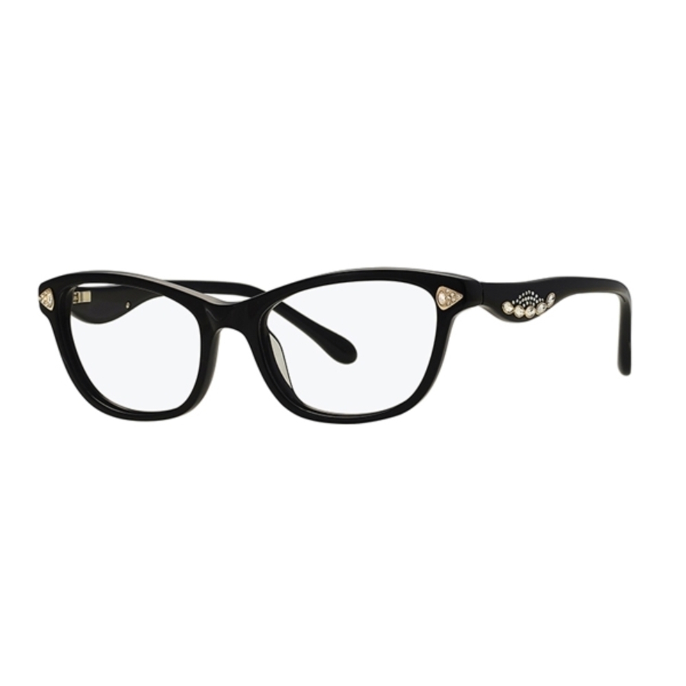 Caviar 5640 Eyeglasses 24 Black 53mm Semi-Cat-Eye